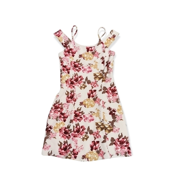 Floral Printed A Line Sleeveless Dress - Picture 1 of 10